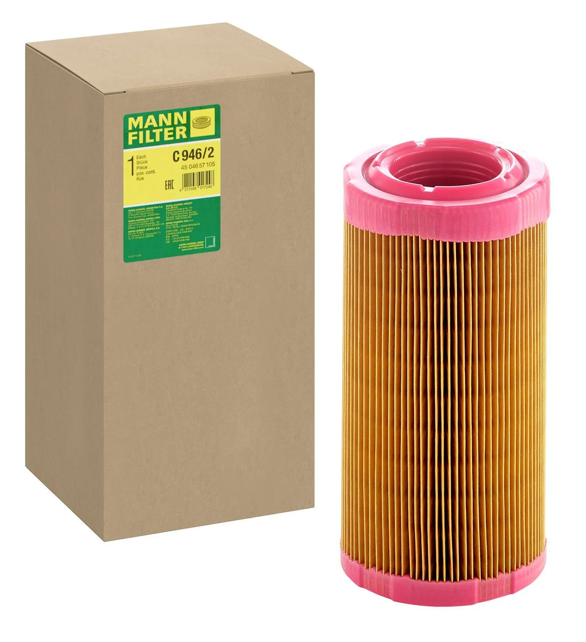 C946/2 Filtr powietrza MANN FILTER — widok produktu