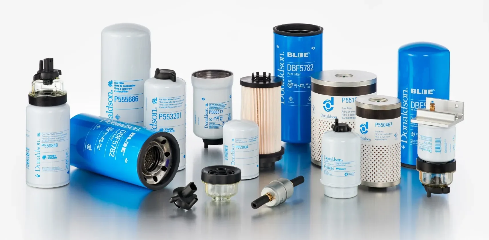 Zestaw filtrów Donaldson – filtry oleju, paliwa, powietrza i hydrauliczne