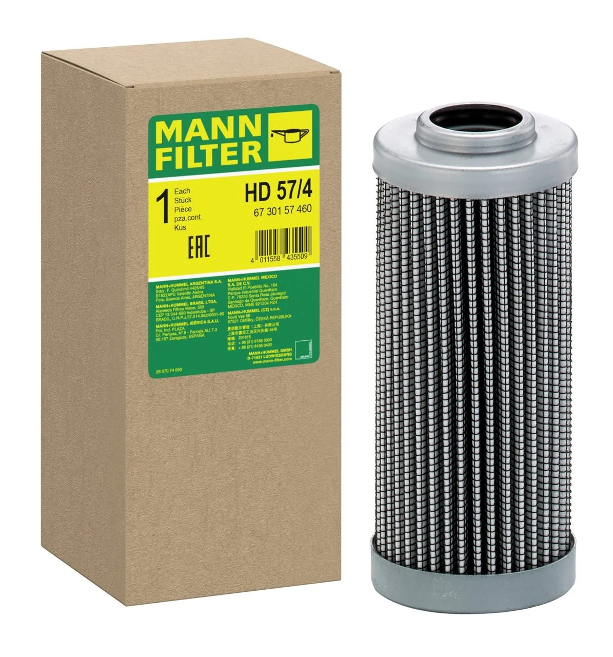 HD57/4 Filtry hydrauliczny MANN-FILTER — widok produktu